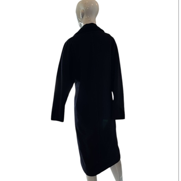 Vintage Navy Wool Peacoat with a Velvet Collar & Sleeve Cuff Detail Size 12 - Picture 8 of 10